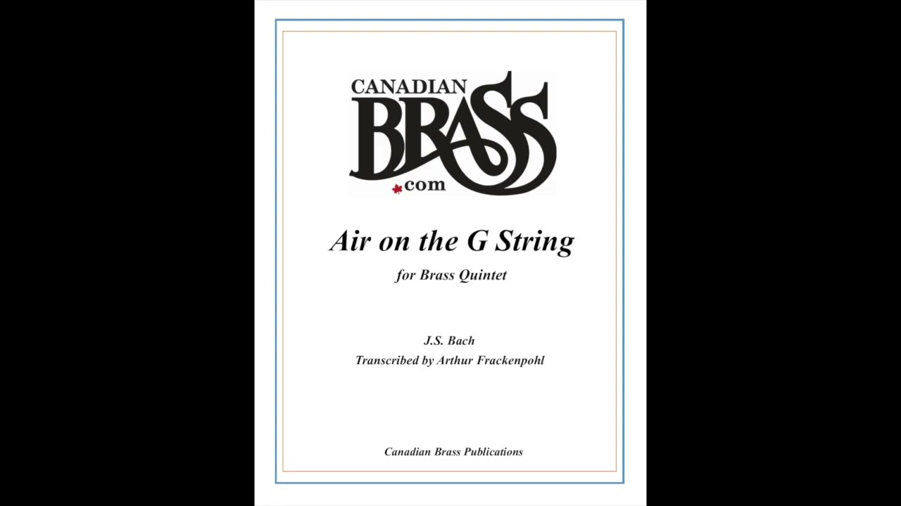 Air on the G String Brass Quintet Score (Bach/arr. Frackenpohl)