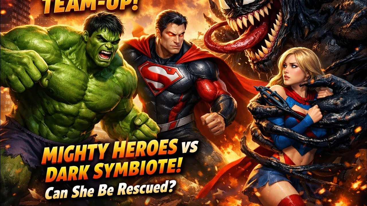 HULK & SUPERMAN Team Up to Save SUPERGIRL from VENOM BLACK!”