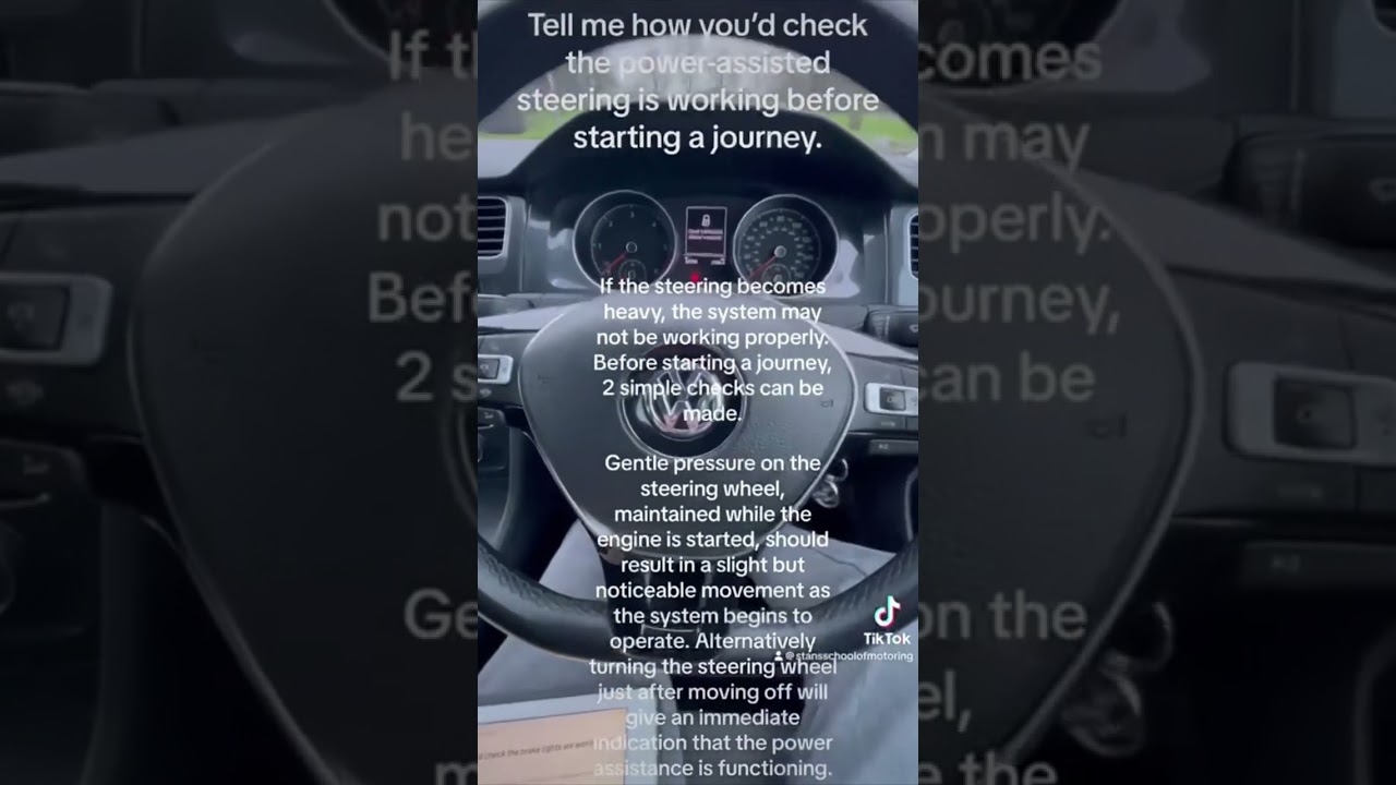 Show me tell me questions VW Golf MK7