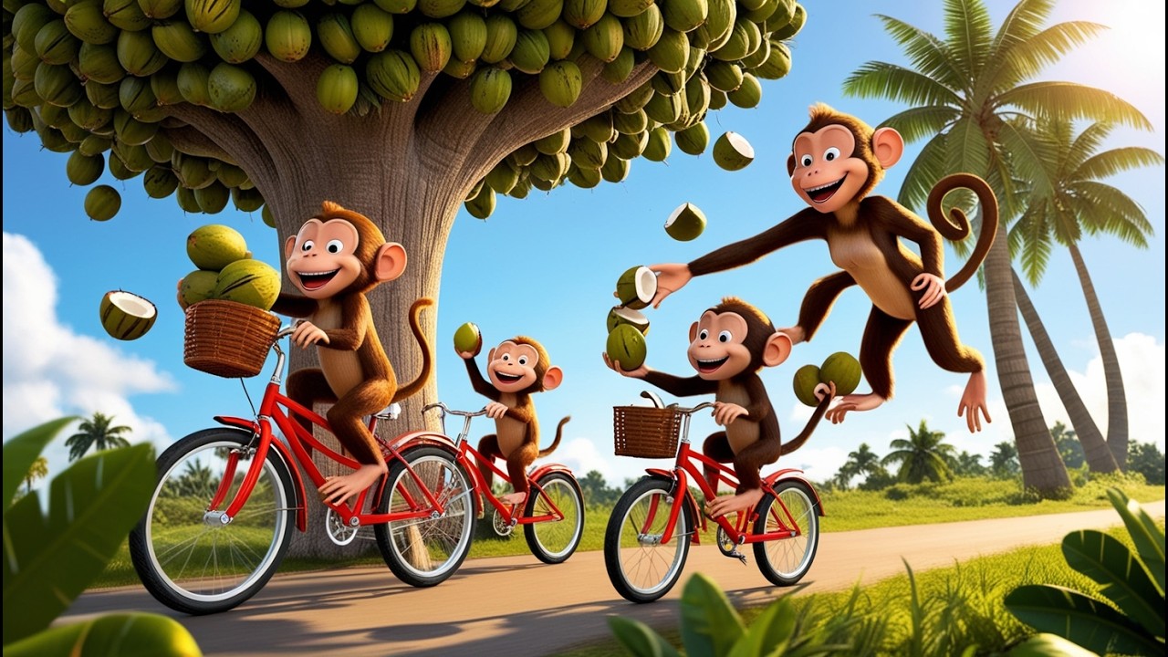 Funny Monkey Family's COCONUT Picking Secrets Revealed