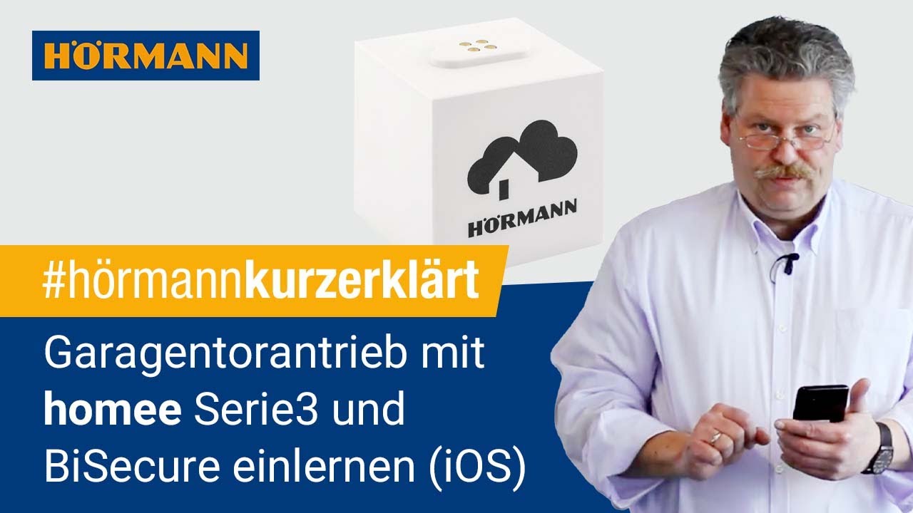 Garagentorantrieb mit homee Serie3 und BiSecur einlernen (iOS) | Hörmann