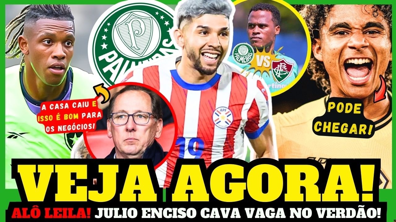 💥 É AGORA O MOMENTO CERTO POR DANILO! 🔥 BOTAFOGO EM CRISE! 💚JULIO ENCISO DESEJA JOGAR PALMEIRAS!