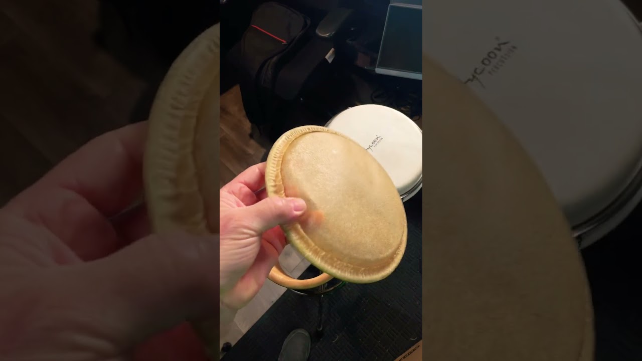 Замена пластика бонго #барабанная игра #латинскаяперкуссия #перкуссия