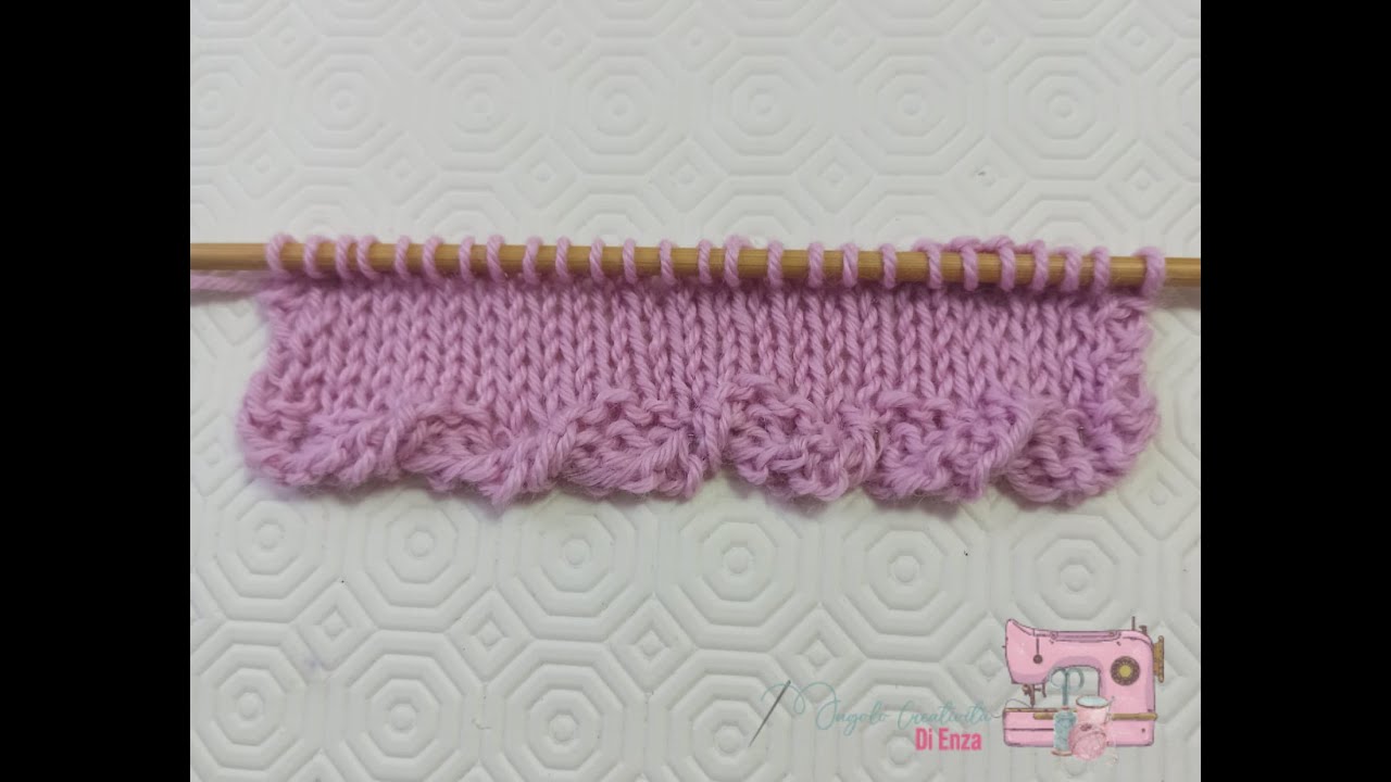 Bordo decorativo ondulato ai ferri 🧶 Facile e veloce
