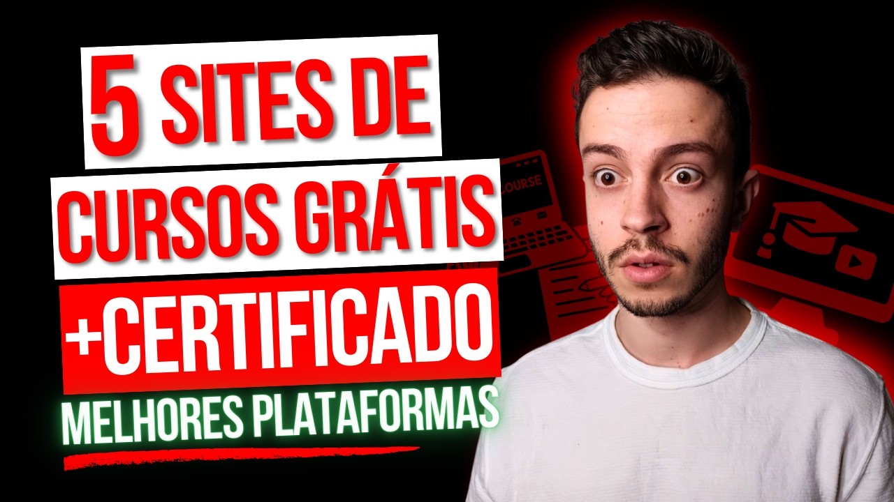 5 SITES de CURSOS ONLINE GRATUITOS COM CERTIFICADO GRATIS para CONSEGUIR EMPREGO em 2026