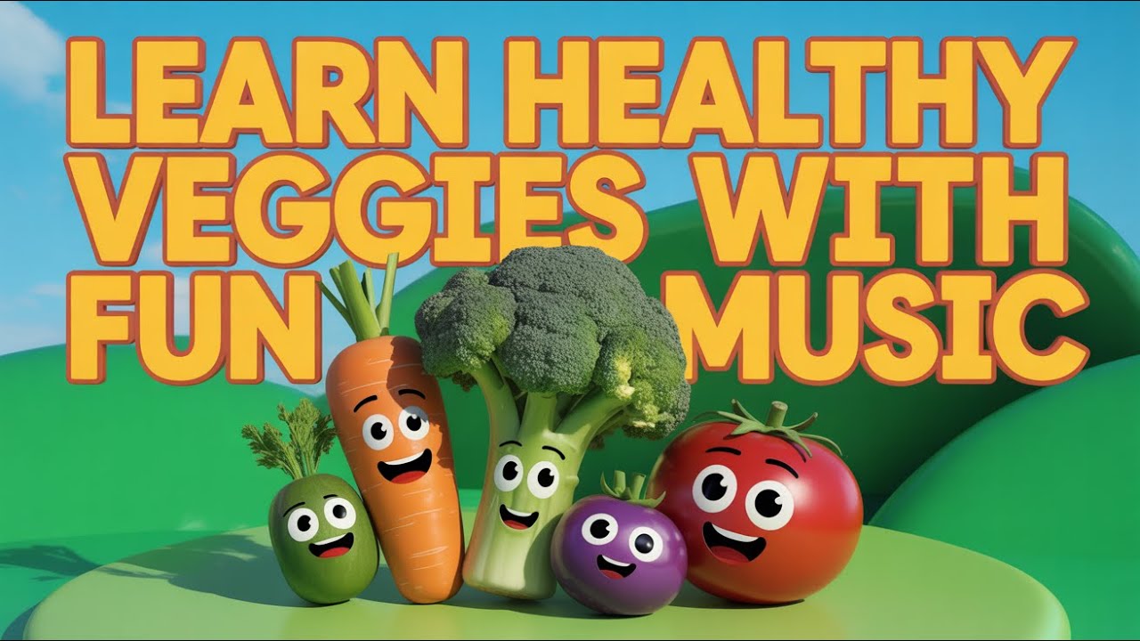 Nursery Rhymes for Children | Learn Vegetables English Names and Healthy Eating