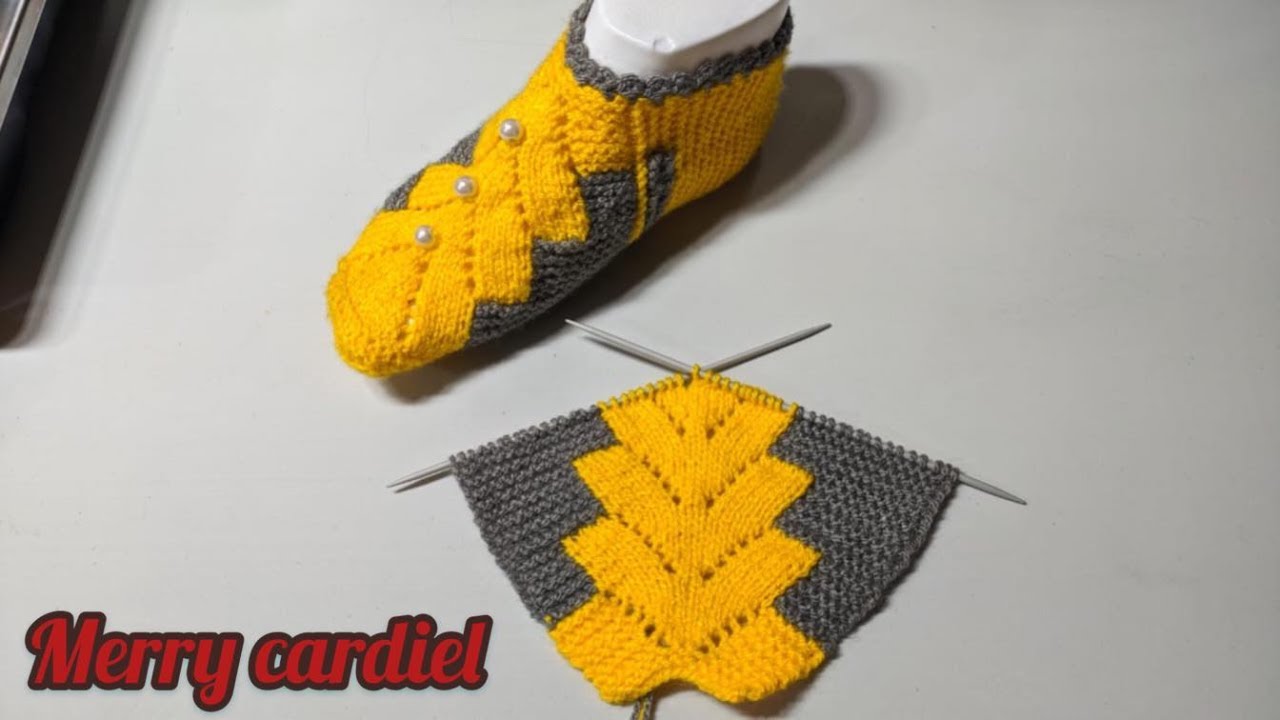 COMO TEJER PANTUFLAS CON 3 AGUJAS parte 1 de 2