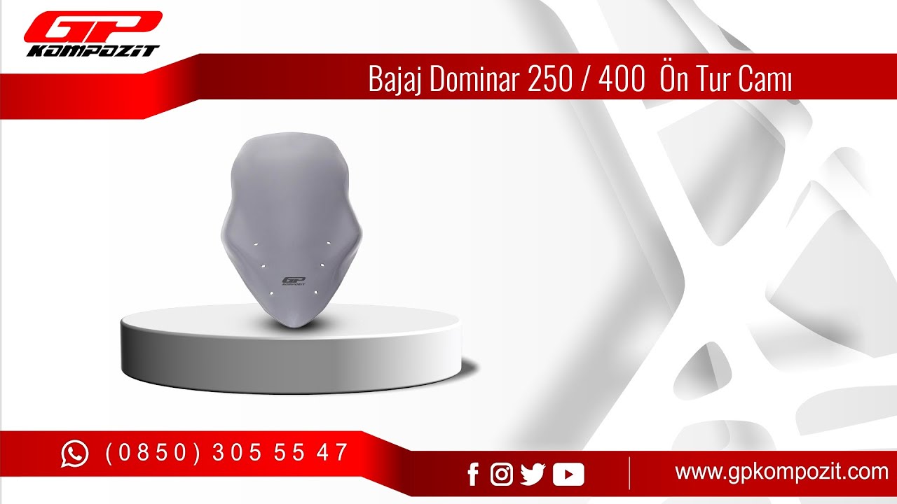 GP Kompozit Bajaj Dominar 250/400 Uyumlu Ön Cam Montajı