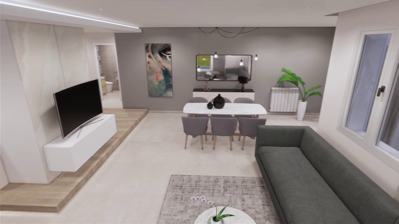 Conception 3D animation appartement 120 m&sup2;
