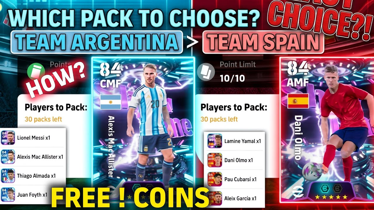 How to get Free Showtime Dani Olmo, Mac Allister, Free Coins in National Teams Campaign in eFootball
