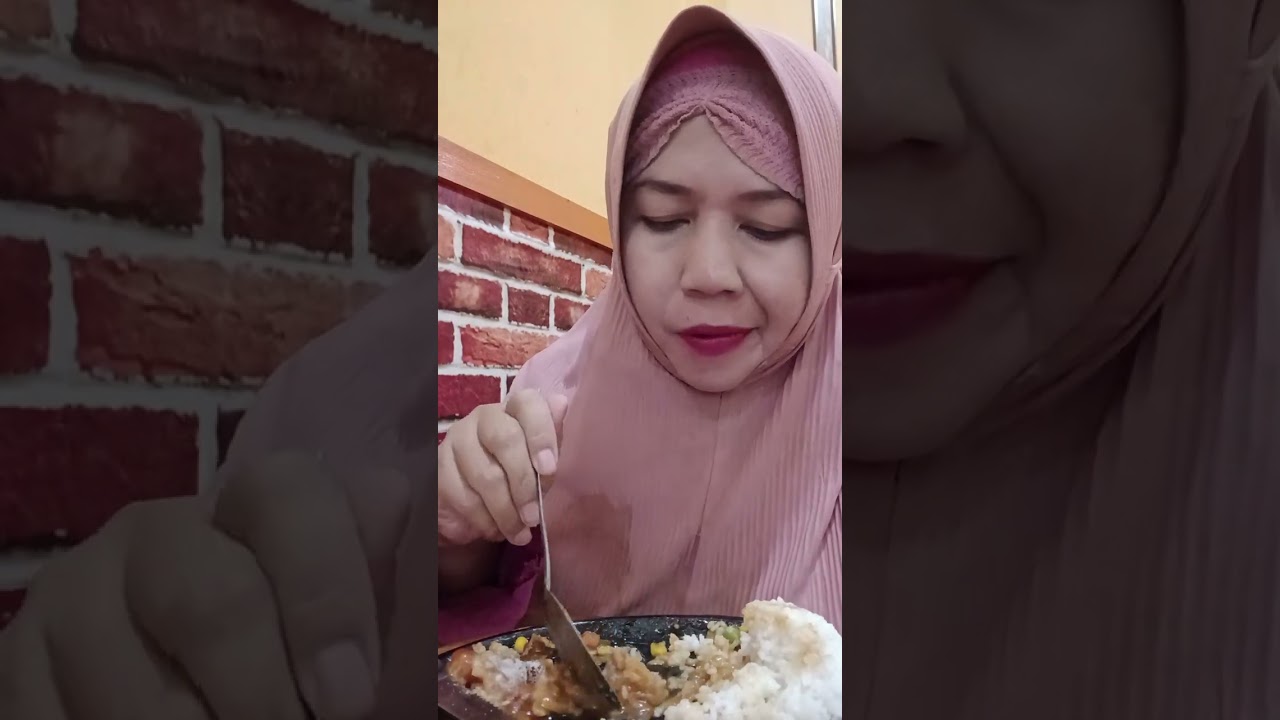 Menikmati steak san nasi mntap gaes 15ribu @MukbangMasita 