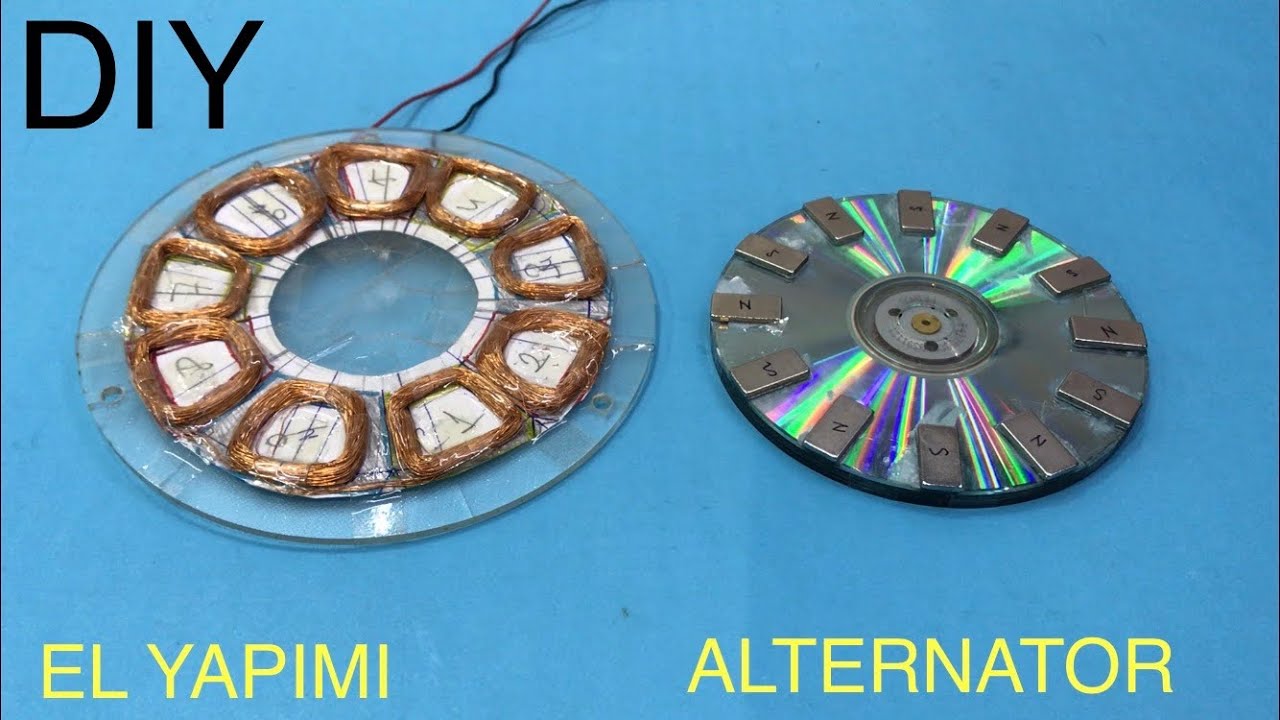 FLANŞ JENERATÖR YAPIMI - TÜRBİN JENERATÖRÜ - Magnet Axial Flux Alternator - DIY ALTERNATOR - Magnet