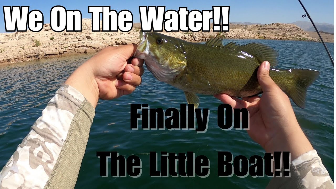 Little Boat Adventures !! Catching Bass Near Crawdad Cove Lake Mead!!!