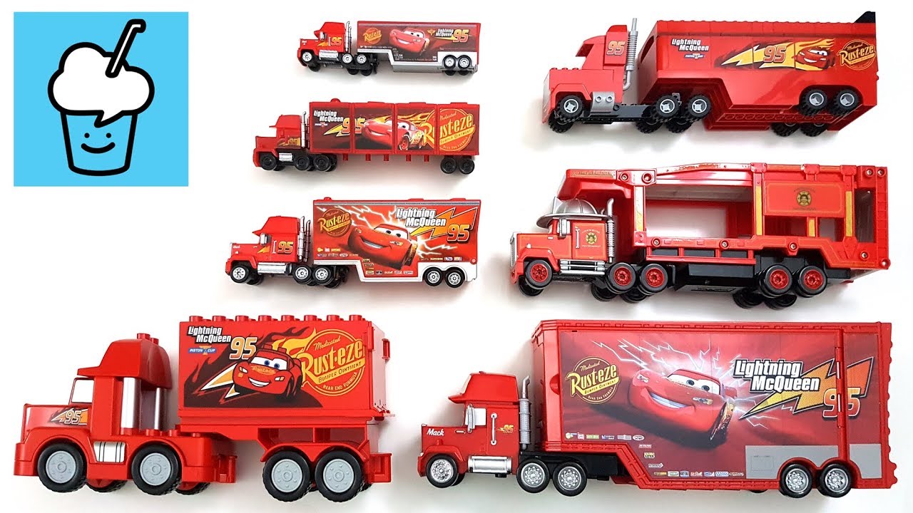 Disney Pixar Cars Mack Truck Lightning Mcqueen with lego duplo tomica トミカ