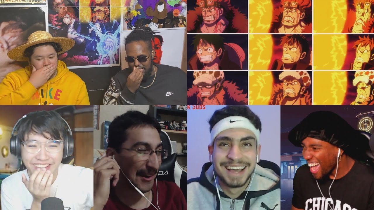 Luffy, Law & Kid making a GAME out of fighting YONKO 😂 | One Piece Episode 1016 Reaction Mashup