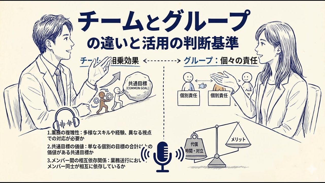 【重要論点・聞き流し】チームとグループ（事例１）