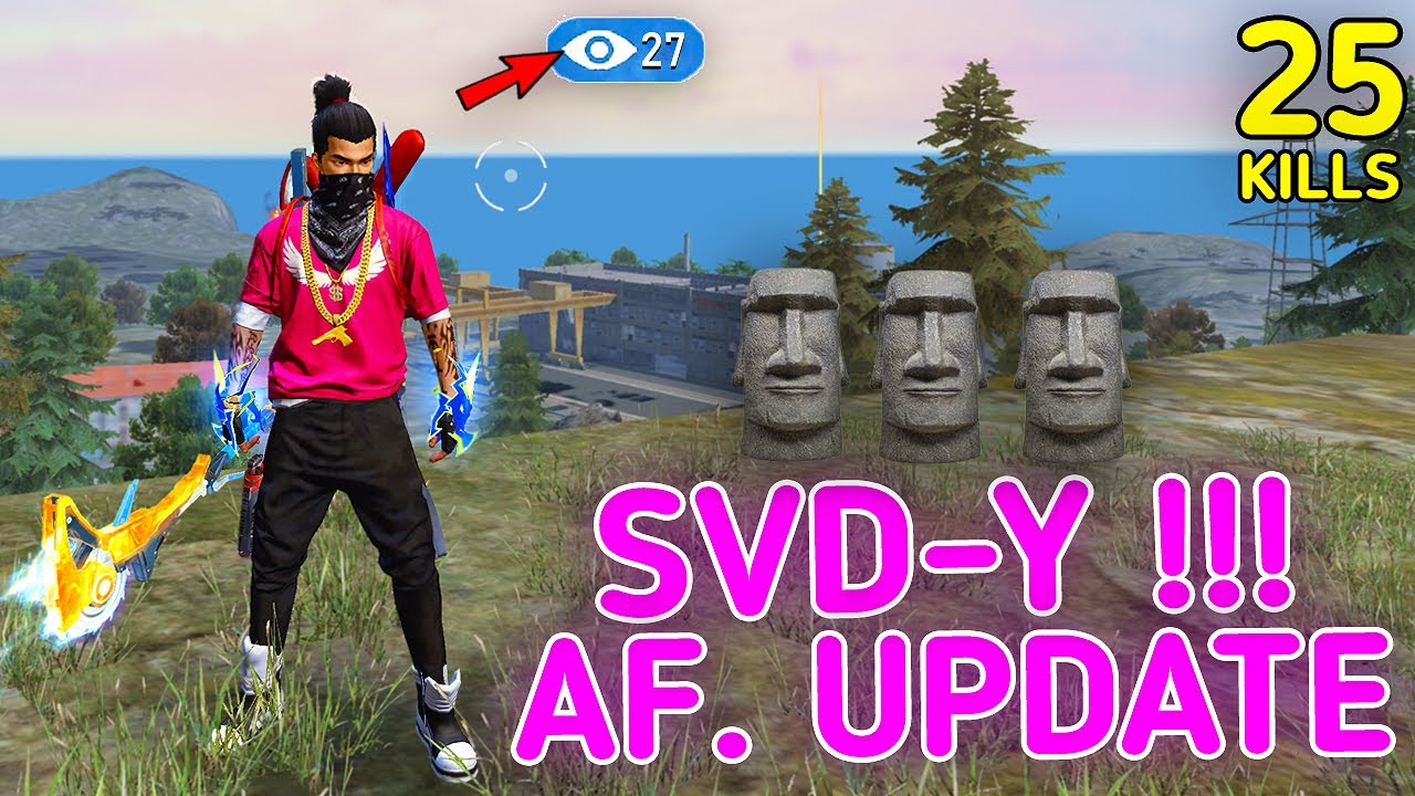 SOLO VS SQUAD || SVD-Y AFTER UPDATE 🗿!!! MOST POWERFUL RIFLE WEAPON IN FF🔥 || 99% HEADSHOT INTEL I5