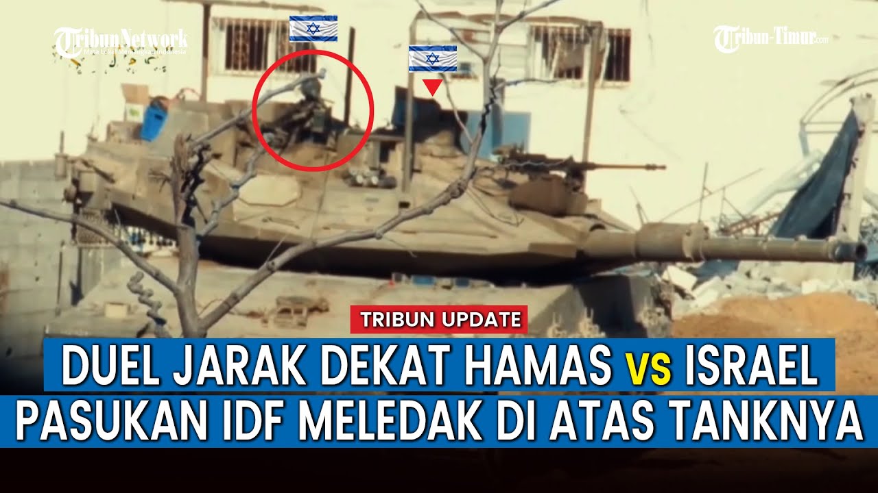 Pejuang Brigade Al-Qassam Bentrok Lawan Tentara Israel, Tank & Lapis Baja IDF Hancur Lebur