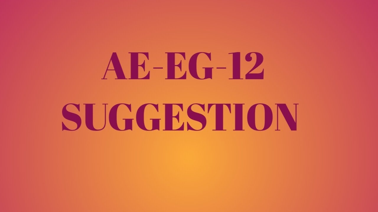 AE-EG-12 Suggestion 2024 NSOU UG COMPULSORY ENGLISH