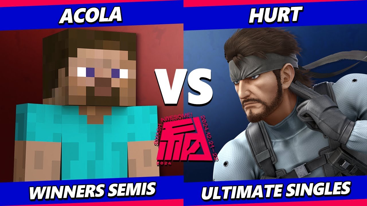 Smash Awesome TOP 8 - Acola (Steve) Vs. Hurt (Snake) Smash Ultimate - SSBU