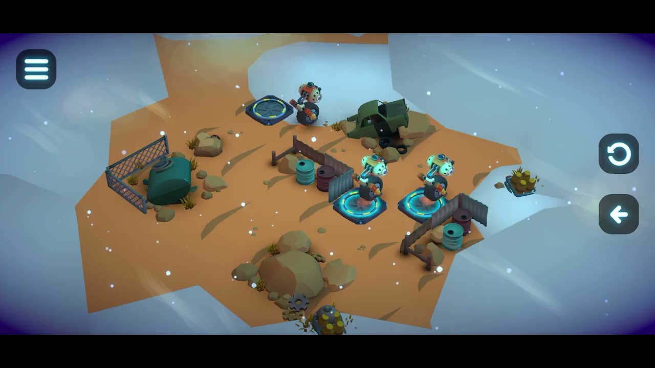 Tiny Robots Portal Escape. The Snowy Dunes.