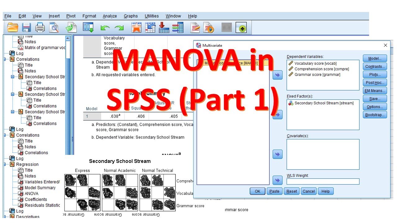 MANOVA с использованием SPSS | Часть 1