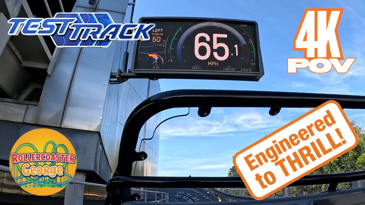 TEST TRACK FRONT-ROW 4K POV - NOVEMBER 2025 - EPCOT WALT DISNEY WORLD