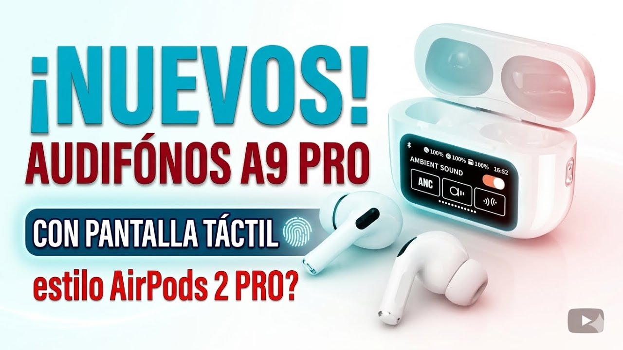 NUEVOS Auriculares A9 PRO con PANTALLA AirPods 2 PRO