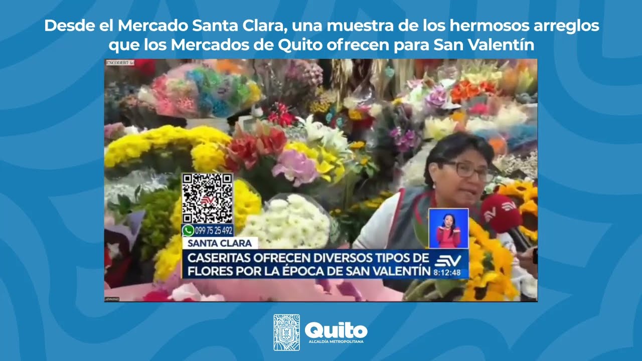 Flores, arreglos y presentes para San Valentín en el Mercado Santa Clara