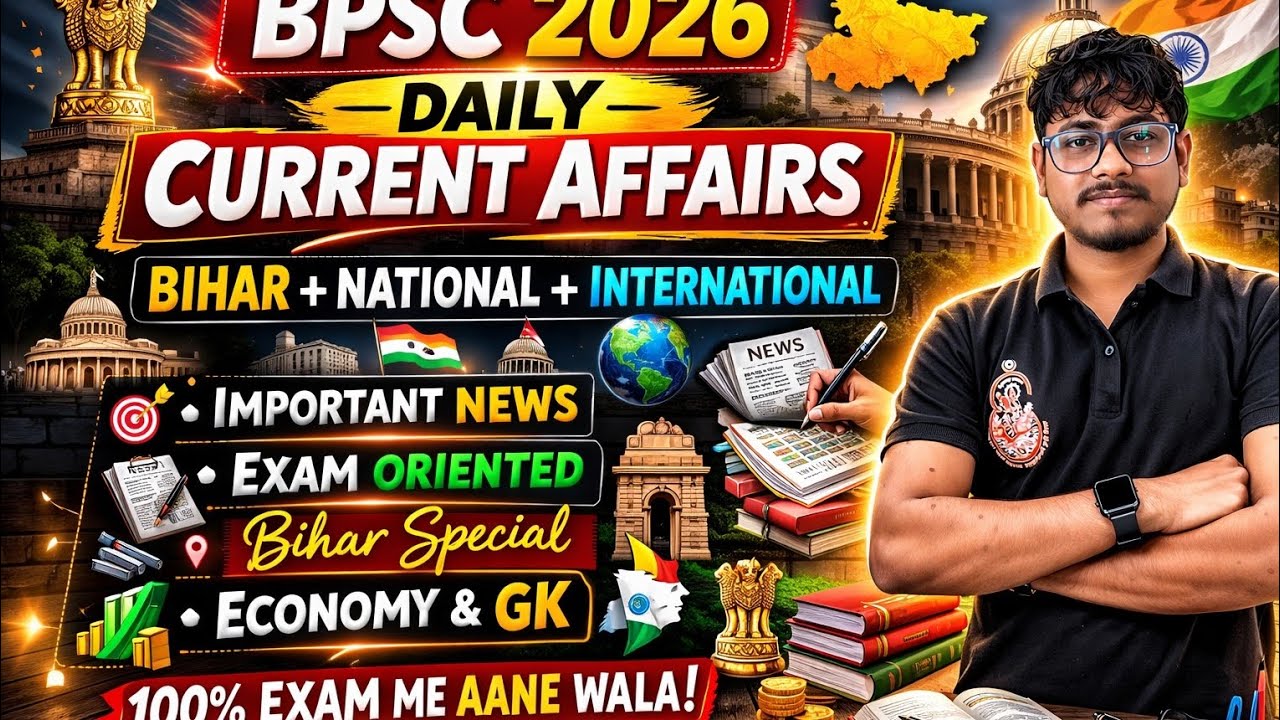 BPSC 2026 Current Affairs Today | Bihar Special + National + International | 27 February 2026