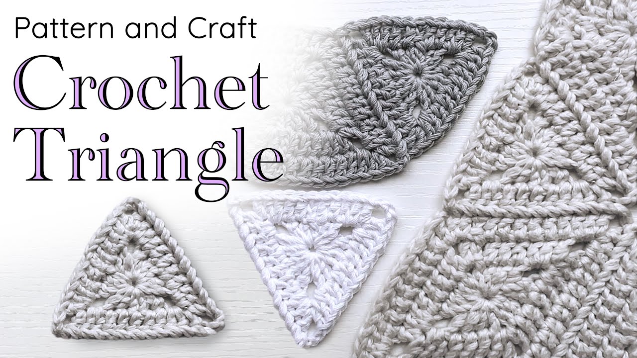 Crochet Triangle - Solid Granny Square Triangle Shape