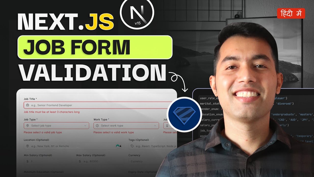 Zod Validation with React Hook Form in Next.js🔥 Real Job Post Form Validation