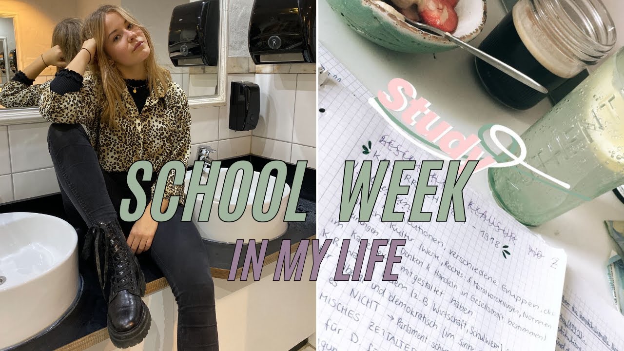 SCHULWOCHE einer Abischülerin - Klausuren, Fitness, Schulstress // Marieke Emilie