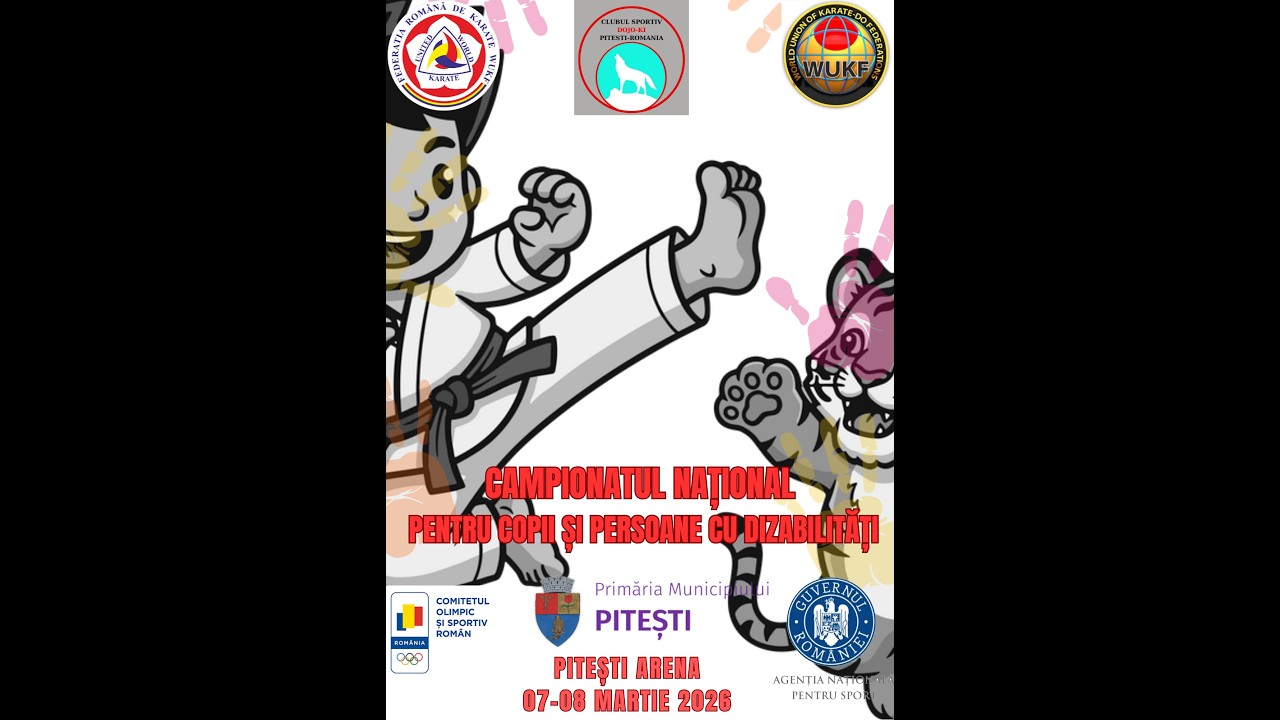 CAMPIONATELE  NATIONALE PENTRU COPII WUKF 2026 - TATAMI 1 DUMINICA 08.03.2026