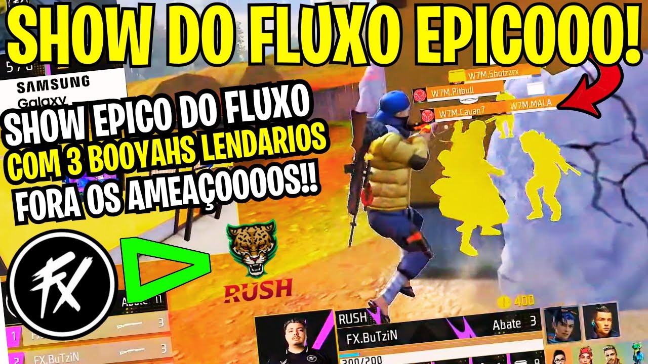 MEU DEUSSSS FLUXOOO! UM DIA PRA ENTRAR PARA HISTORIA DO FREE FIRE! UM SHOW ESPETACULAR E EPICOO!