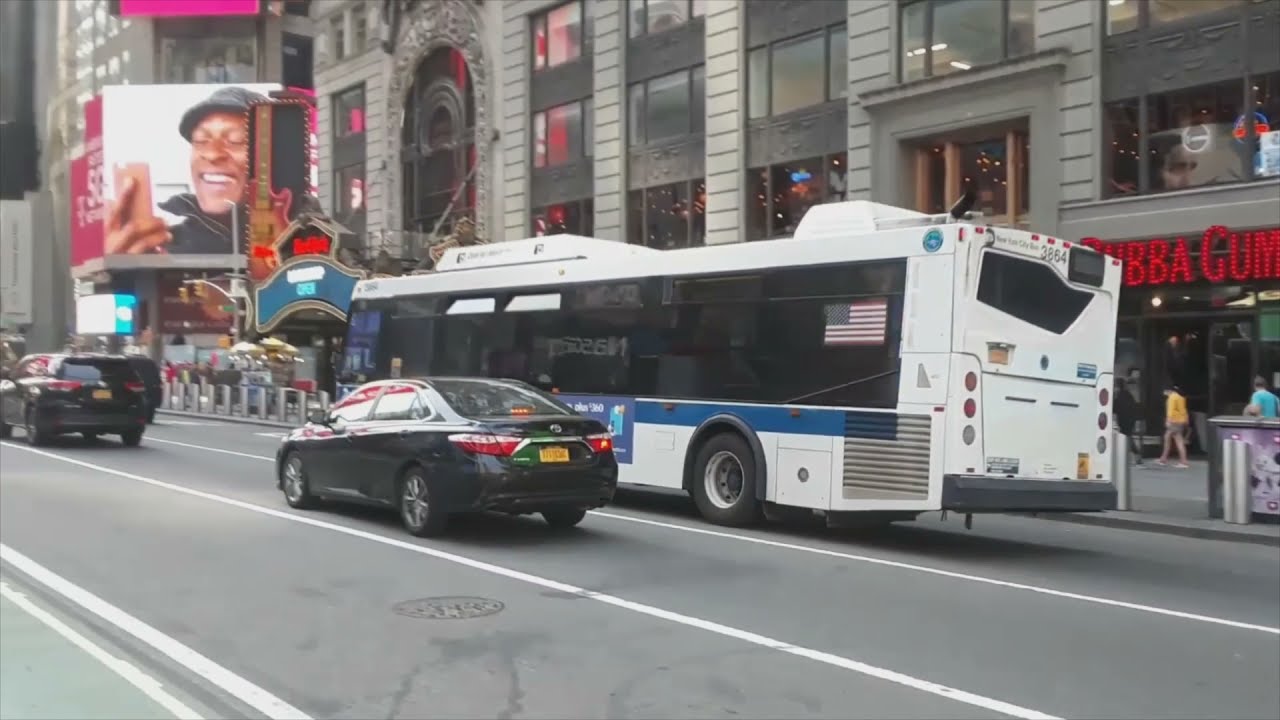 MTA NYC Bus: Bryant Park & Times Square [M1, M2, M3, M4, M5, M7, M20, M42, M55, M104, Q32, Express]