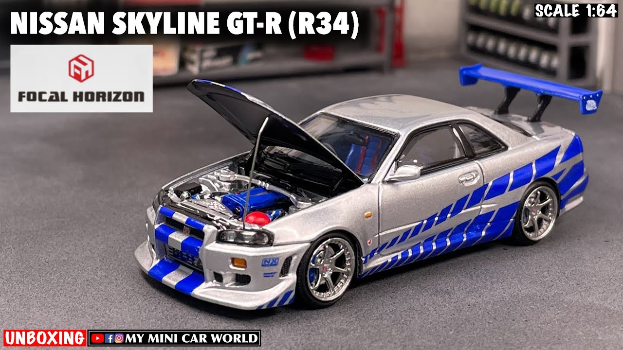 『MY MINI CAR WORLD』UNBOXING FOCAL HORIZON 1/64 NISSAN SKYLINE GT-R (R34)