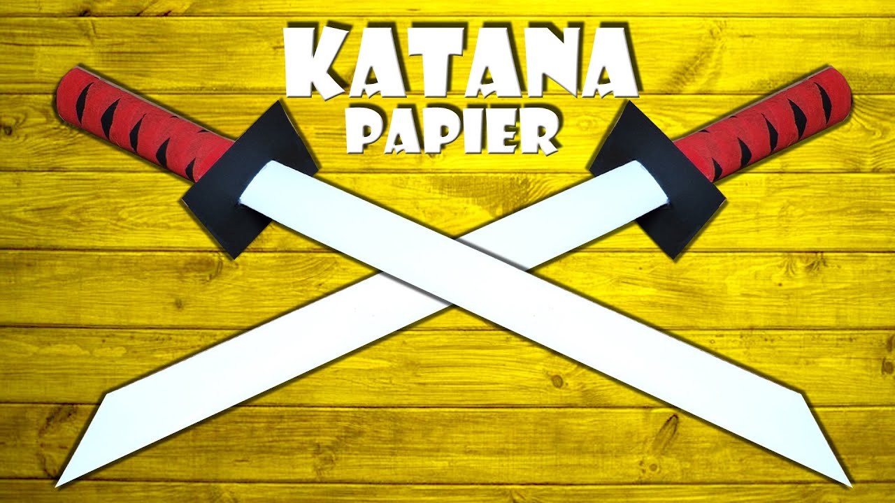 Katana Papier Ninja Schwert basteln Spielzeug - katana sword toy DIY craft [4K]