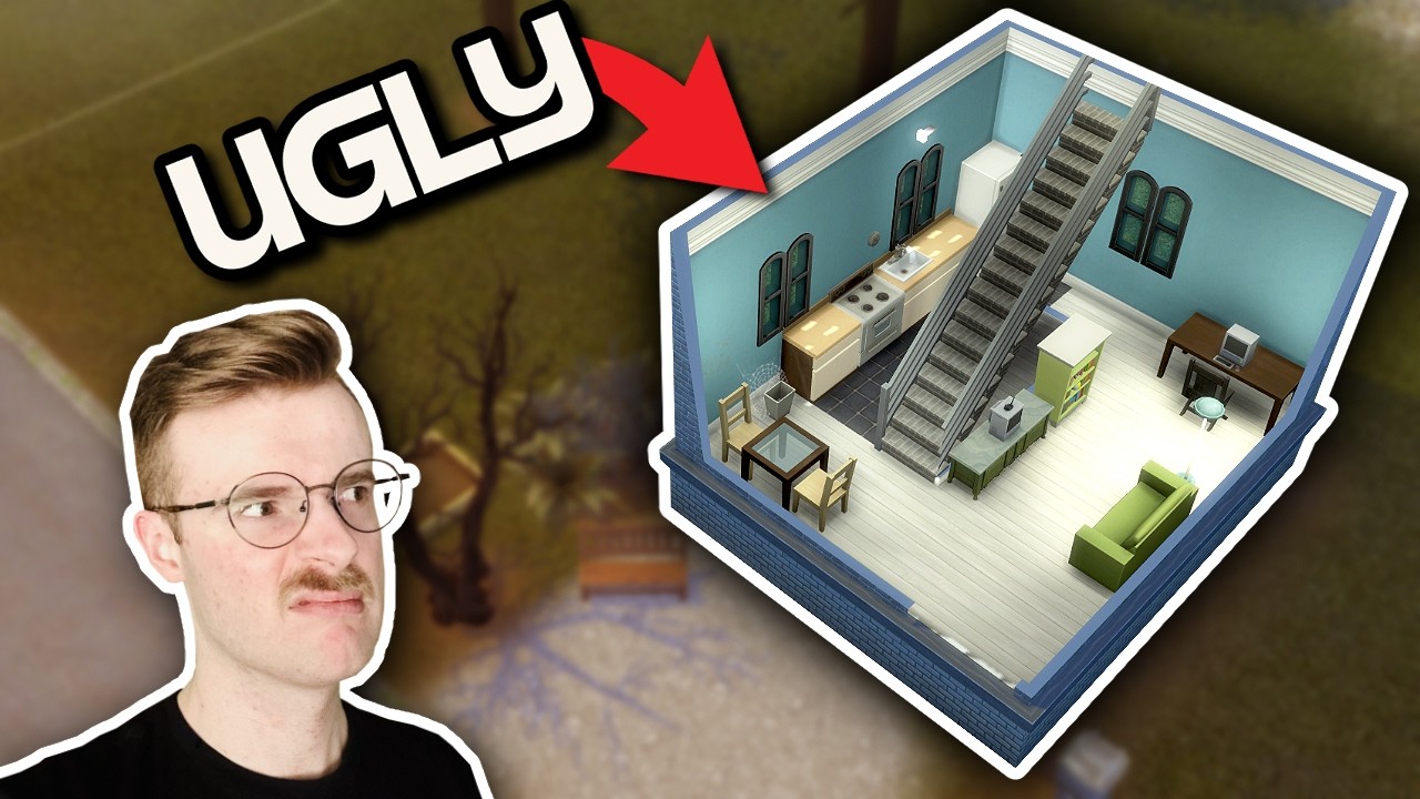 i tried to fix one of the UGLIEST starter homes in The Sims 4