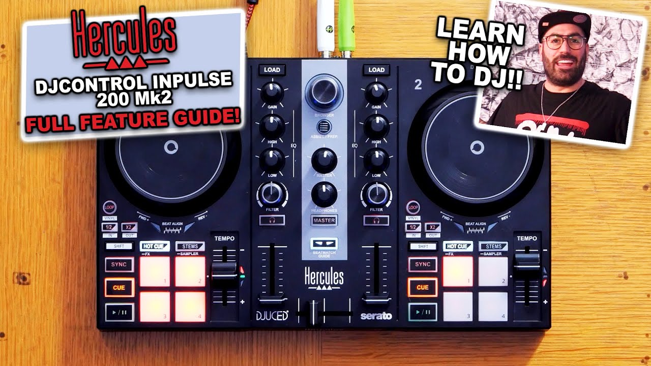 Узнайте, как стать диджеем на Hercules DJControl Inpulse 200 Mk2! Полный обзор и руководство по ф...