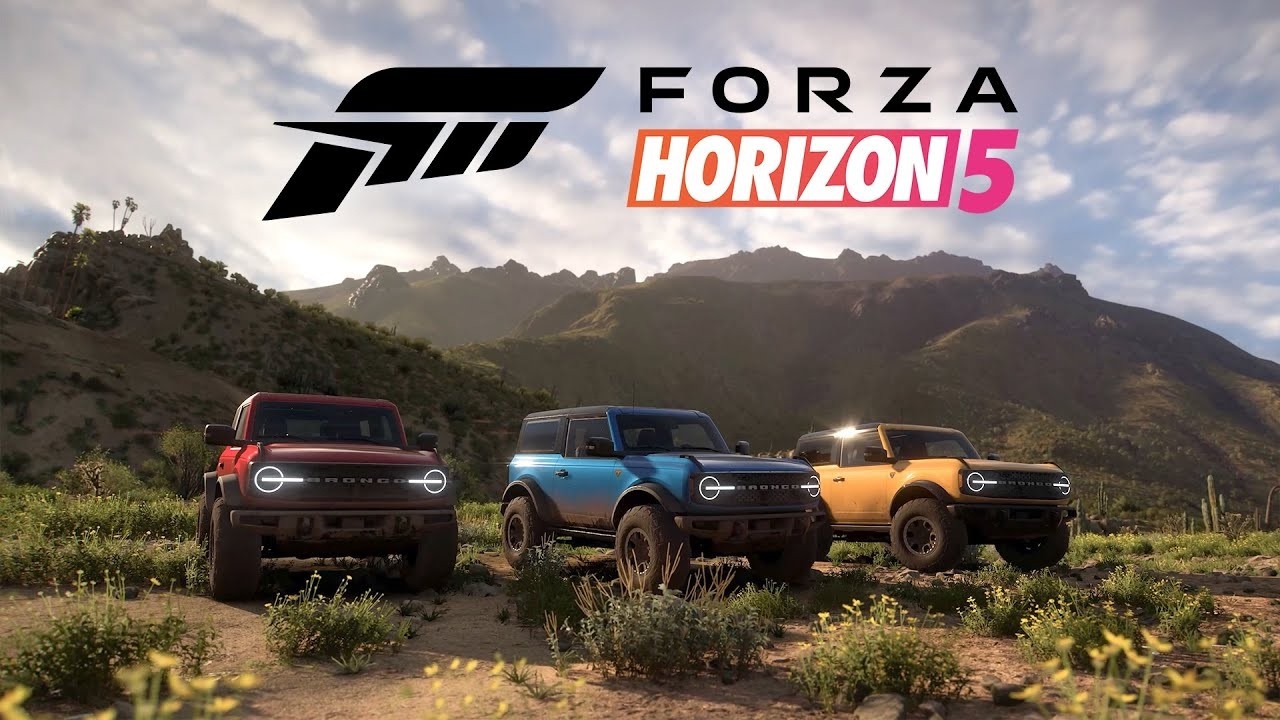 Driving a Ford Bronco in Forza Horizon 5