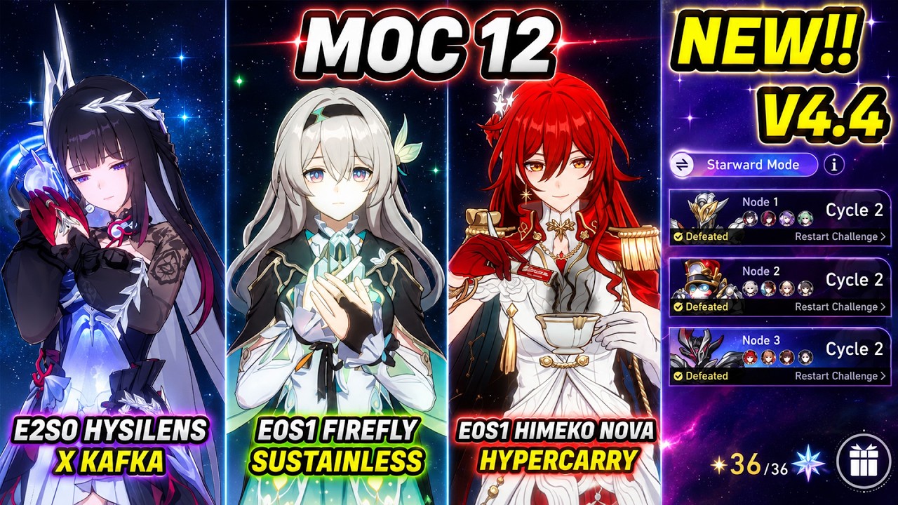 New MOC 12 Starward Mode | E2S0 Hysilens, E0S1 Firefly & E0S1 Himeko Nova | HSR 4.4