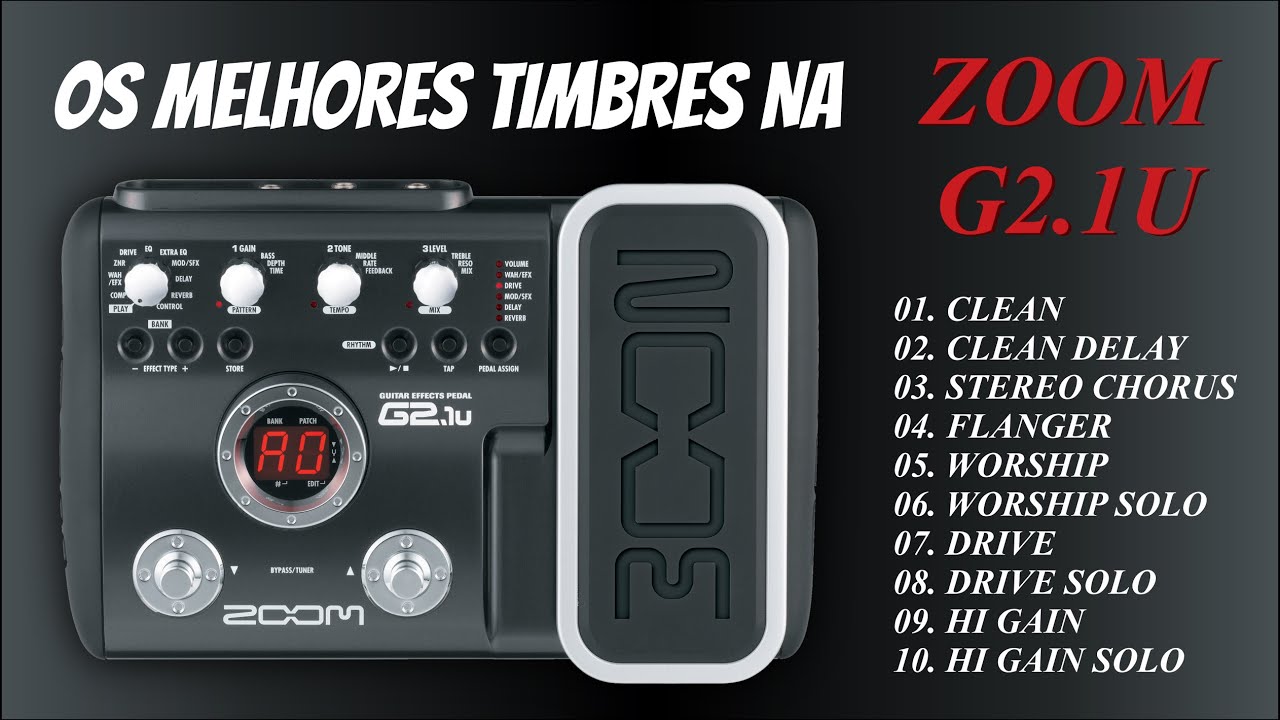 Presets | Pack Timbres Essenciais Pedaleira ZOOM G2.1U