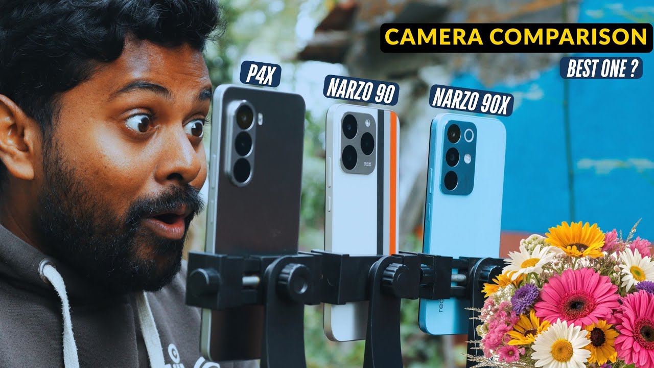 Realme Narzo 90 vs Narzo 90x vs Realme P4x Camera Comparison | Low Light Test 🔥