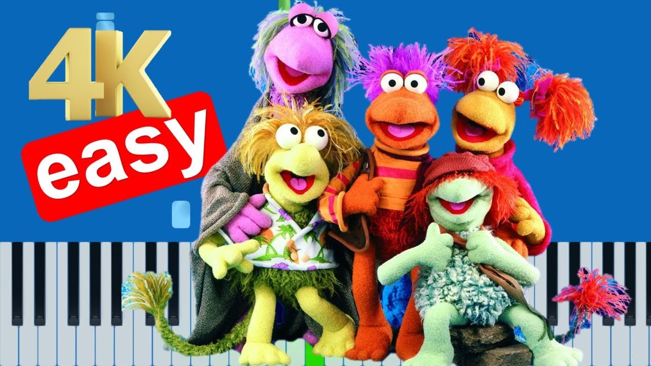 Fraggle Rock Theme Song (Slow Easy Medium) Piano Tutorial 4K