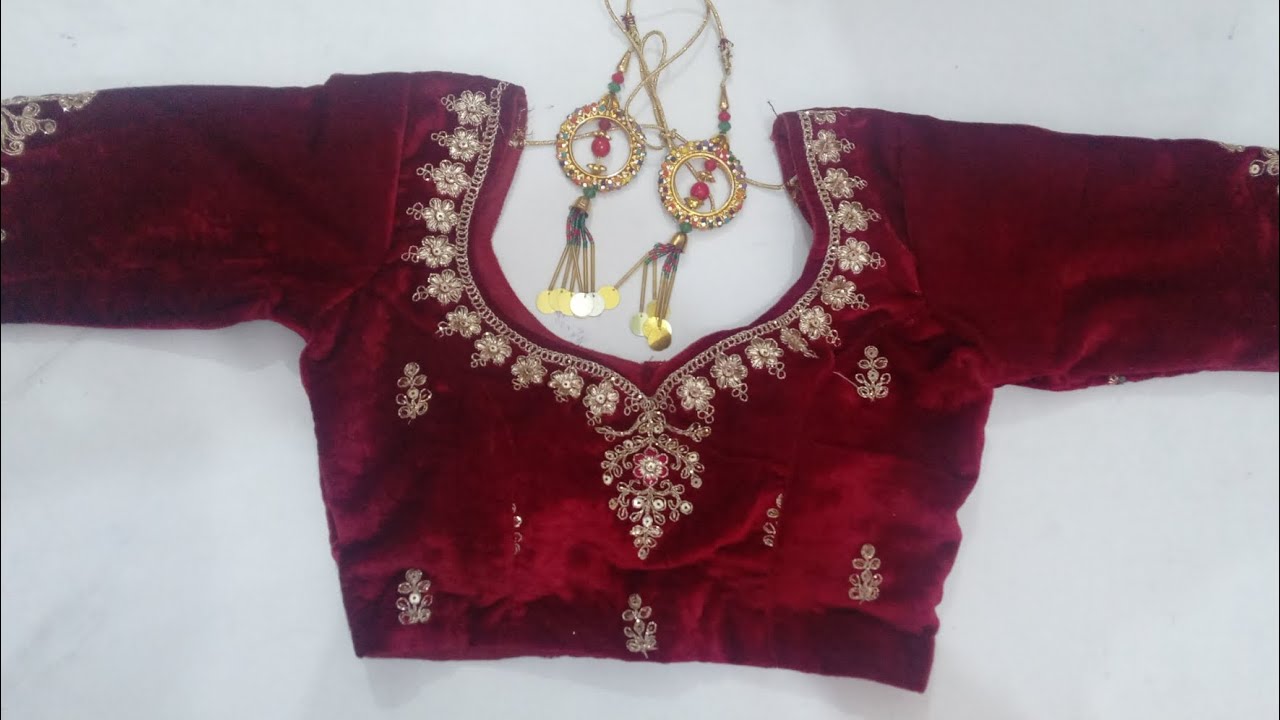 Bride lehenga blouse design | Easy trick to reduce neck size  