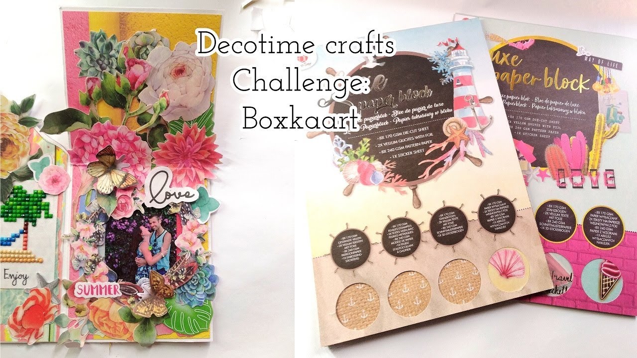 #decotimecrafts challenge | Boxkaart met luxe paper-blocks #1