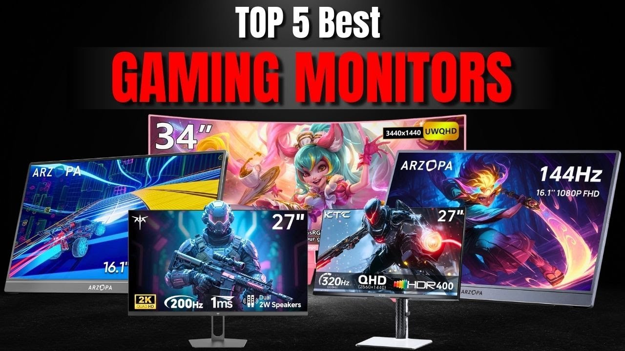 ✅ Top 5 Gaming Monitors of 2025 (Tested & Reviewed) - 144Hz, 4K, Curved & More!