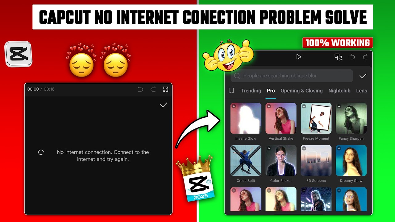 Capcut No Internet Connection Problem Solved ✅ || Capcut Pro Download ||