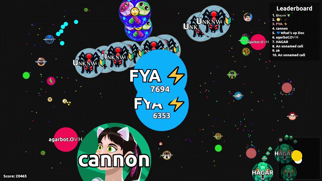 Agar.io — безумные моменты уничтожения команды в EXP/FFA #agario